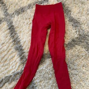 Red Lululemon full length leggings